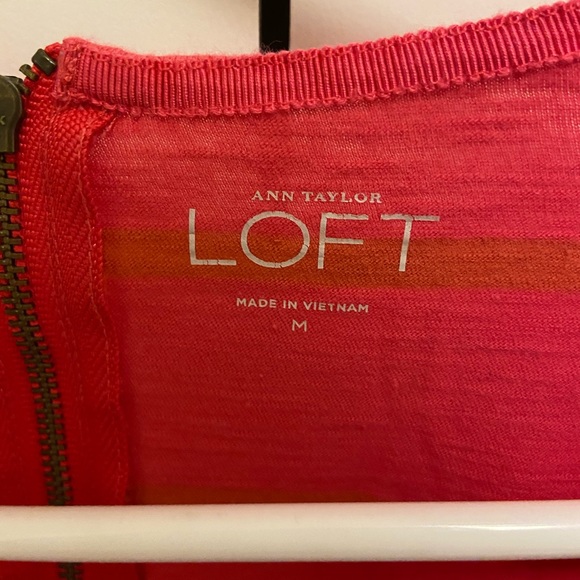 Loft pink and orange striped long-sleeve shirt - Picture 3 of 3